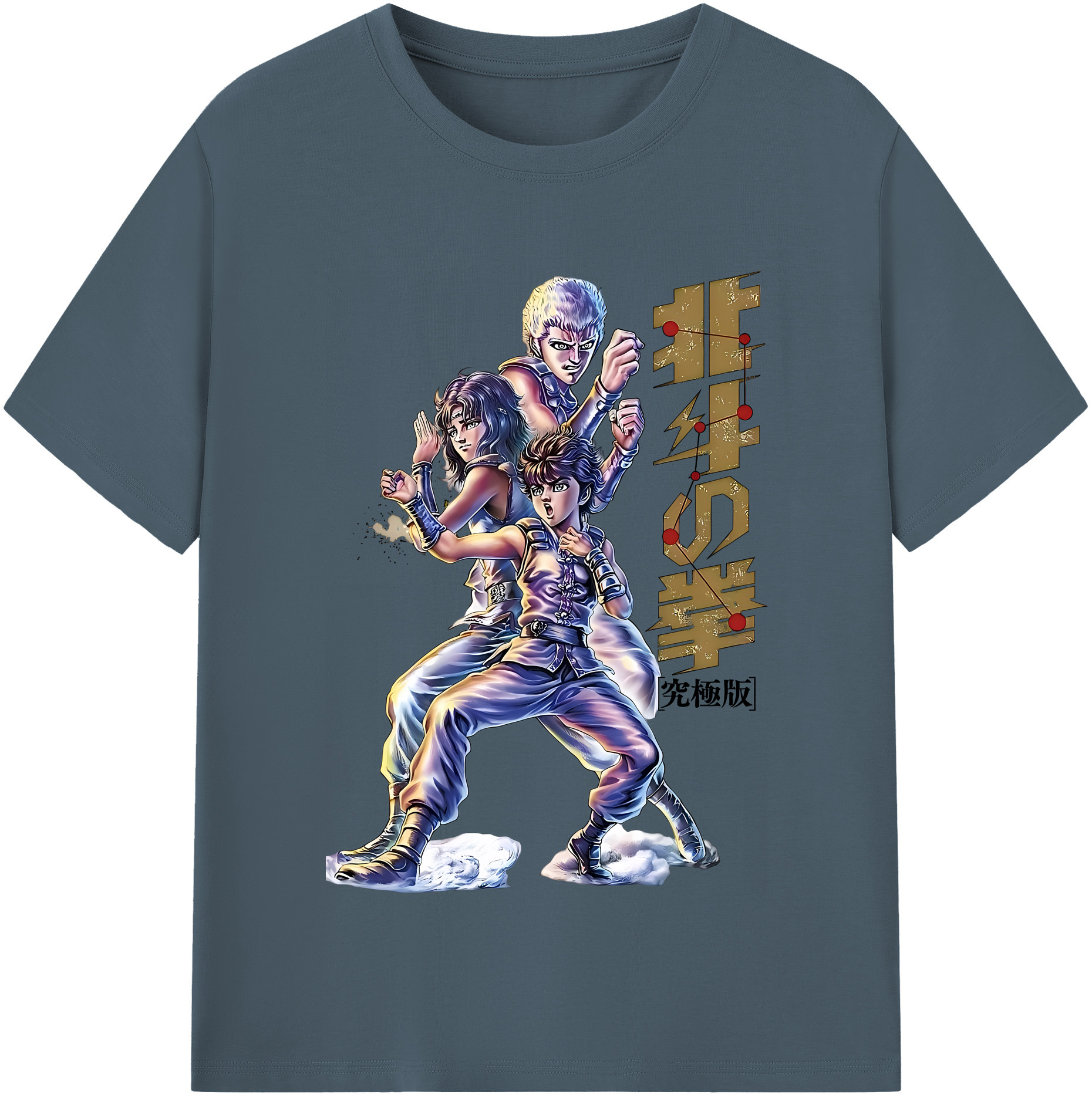 （画像用） 北斗の拳 Fist of the North Star 綿100％半袖Tシャツ（フロントプリント）